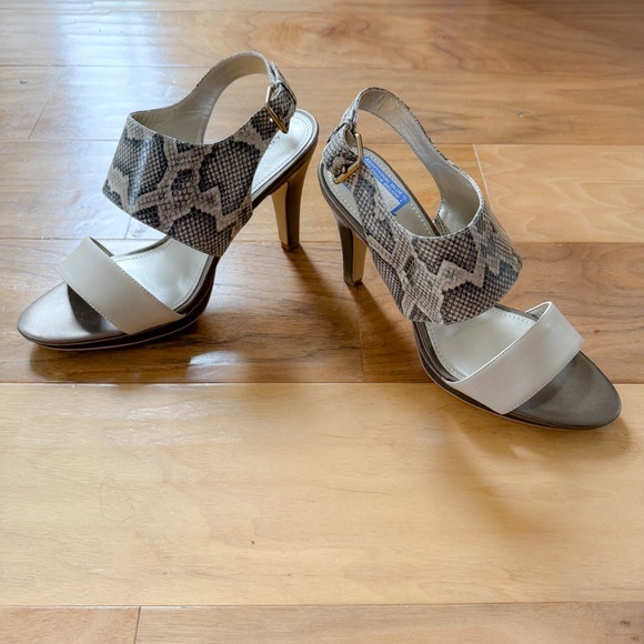 Brand New Anne Klein Women’s Snake Print Sandals, 4-Inch Heels, Size 9.5, NWT - Picture 1 of 4